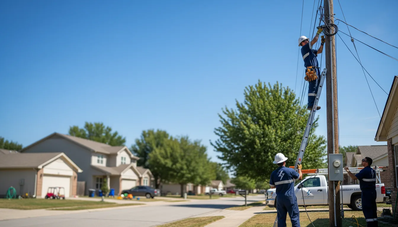 Residential electrician providing installation services in Huntington, TX